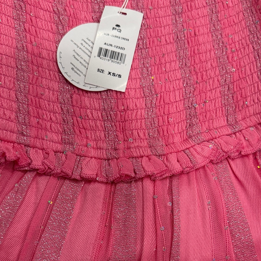 Pink Ruffled Smocked Dress - Picture 7 of 10